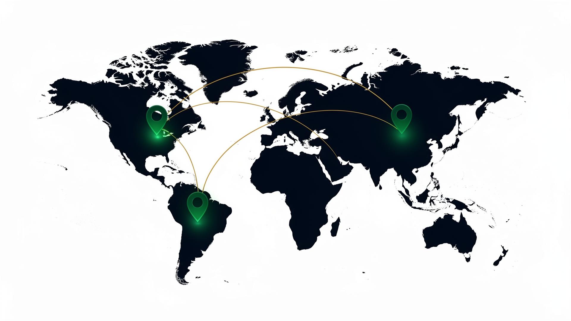 World map showing A&H Choice Mart presence in UK, USA, and Pakistan